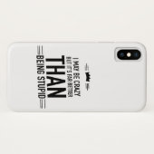 Étui pour iPhone X avec l'inscription Je suis peut (Dos (Horizontal))