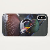 Étui pour iPhone X Canard branchu américain (Dos (Horizontal))
