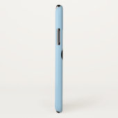 Étui pour iPhone X I Love Rabbits (Bleu clair) (Dos/Droite)