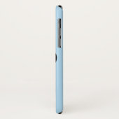 Étui pour iPhone X I Love Rabbits (Bleu clair) (Dos/Gauche)