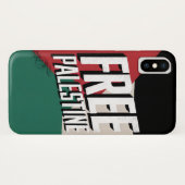 Étui pour iPhone X « Libérez la Palestine » : symb (Dos (Horizontal))