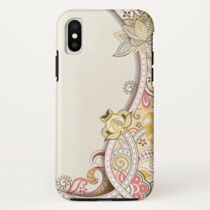 Étui pour iPhone XS à motif de fleurs abstraites