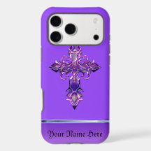 Étui pour iPhone XS Max avec croix médiévale viole