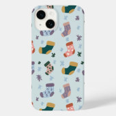 Étui pour téléphone à chaussettes de Noël (Verso)