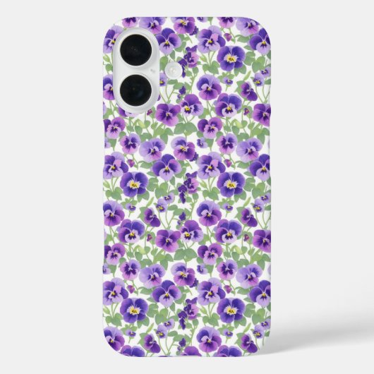 Étui pour téléphone à motifs petites pensées paste (Verso)