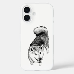 Étui pour téléphone Akita – Illustration à l'encre