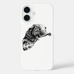 Étui pour téléphone avec chien australien vu de de