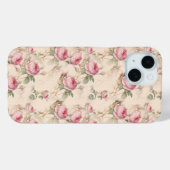 Étui pour téléphone cellulaire iphone 15 avec rose (Verso (horizontal))