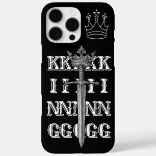 Étui pour téléphone Crown Line Art noir KING