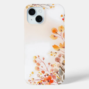 Étui pour téléphone en aquarelle Feuilles d'automn