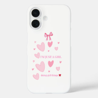 Étui pour téléphone Fille Coeurs roses Arc