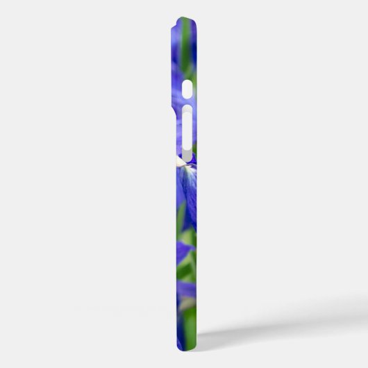 Étui pour téléphone Fleur d'Iris Bleue (Verso / Gauche)