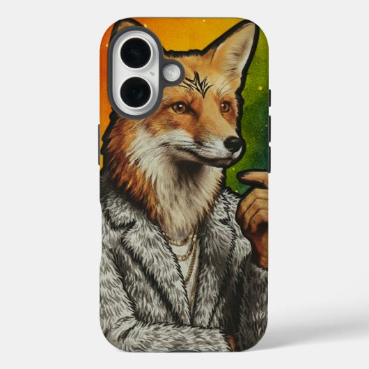 Étui pour téléphone Gentleman Fox (Verso)