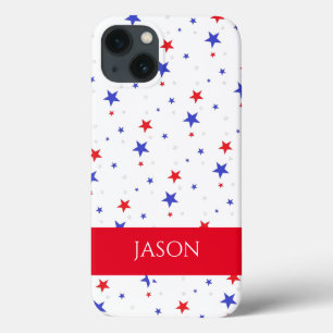 Étui pour téléphone iPhone avec étoiles patriotiqu