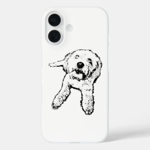 Étui pour téléphone Little Pup Laying Dog Noir & B