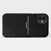 Étui pour téléphone noir iPhone 11 (Dos (Horizontal))