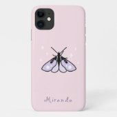 Étui pour téléphone rose papillon de sorcière (Dos)