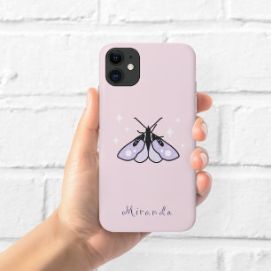 Étui pour téléphone rose papillon de sorcière