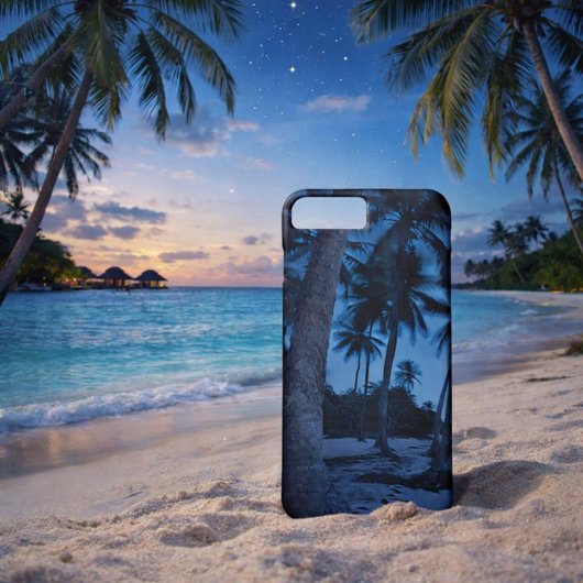 Étui pour téléphone Tropical Night Palm Beach