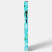 Étui pour Turquoise Flowers Pattern 15 Pro Max (Verso / Gauche)