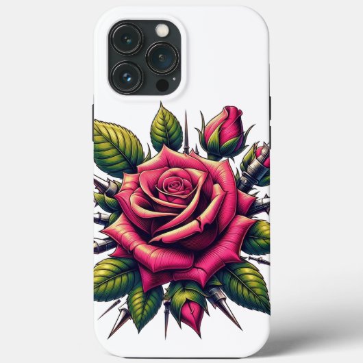 Étui Red Rose pour iPhone 13 Pro Max (Verso)