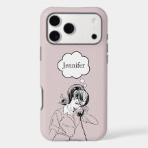 Étui rétro mignon pour iPhone/iPad pour fille