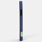 Étui robuste bleu pour iPhone avec étang à carpes (Dos/Droite)