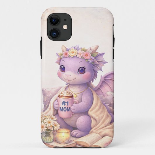 Étui robuste pour iPhone Maman Dragon Cosy (Dos)