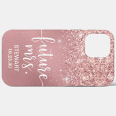Étui Rose Gold Future Mrs Glitter Case-Mate pour i (Verso (horizontal))