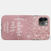 Étui Rose Gold Future Mrs Glitter Case-Mate pour i (Dos (Horizontal))