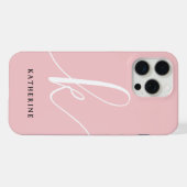 Étui Rose Pâle Script Élégant Case-Mate (Verso Horizontal)