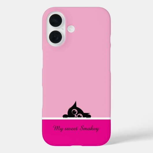 Étui rose pour iPhone avec motif de chaton mignon (Verso)