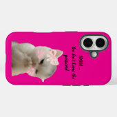 Étui rose pour téléphone Sassy Cat (Verso (horizontal))