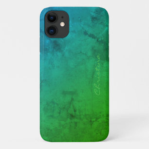 Étui Signature Émeraude Turquoise Ombré pour iPhon