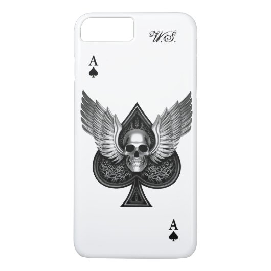 Étui Skull Ace de pique pour iPhone 7 Plus (Dos)