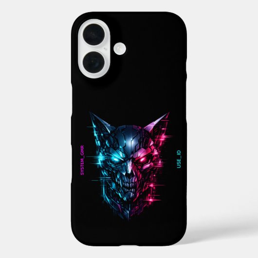 Étui SYSTEM_GMR Cyberpunk Glitch Skull Résistant (Verso)