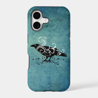 Étui Teal Iphone 5 Raven & Swirls