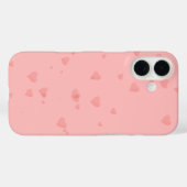 Étui Téléphone Cœurs Rose Pastel (Verso (horizontal))