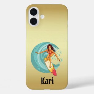 Étui téléphone doré Kari's Surfer Girl