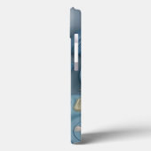Étui téléphone esthétique bleu moderne (Verso / Gauche)