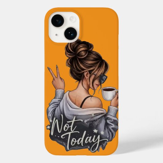 Étui téléphone jaune café pour fille impertinente (Verso)