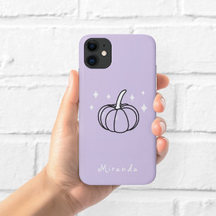 Étui téléphone violet citrouille ensorcelé
