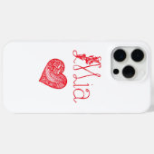 Étui téléphonique avec coeur et nom de Mia (Verso (horizontal))