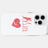 Étui téléphonique avec coeur et nom de Mia (Verso (horizontal))