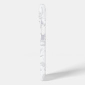 Étui téléphonique classique blanc baroque floral e (Verso / Gauche)
