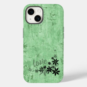 Étui téléphonique LOVE Green Flowers