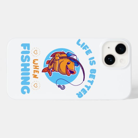 étui téléphonique personnalisé pour pêcheurs (Verso (horizontal))