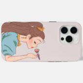 Étui téléphonique pour fille de maquillage chic -  (Verso (horizontal))