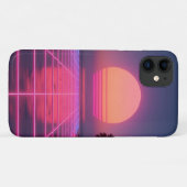 Étui téléphonique rétro Neon Sunset (Dos (Horizontal))