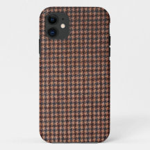 Étui : Tissu tweed marron